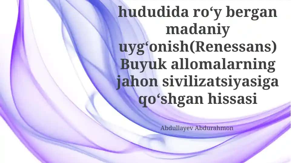 IX-XII Asrlarda Oʻrta Osiyoda Madaniy Uygʻonish: Tarixiy Sharh