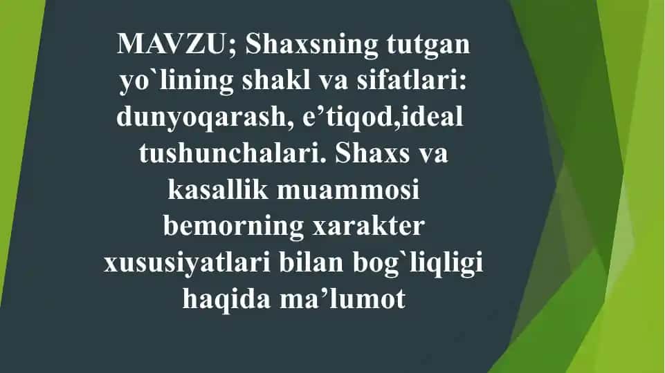 Shaxsning jamiyatdagi o'rnini tushunish