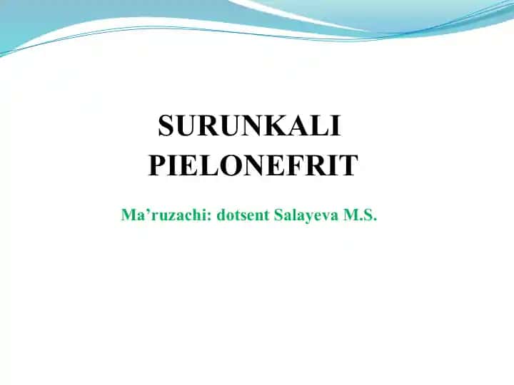 SURUNKALI PIELONEFRIT