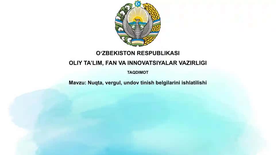 Nuqta, Vergul, Undov Belgisi
