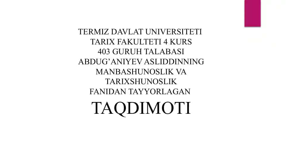 O'zbekistonning yangi tarixi