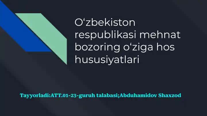 Oʻzbekiston mehnat bozori
