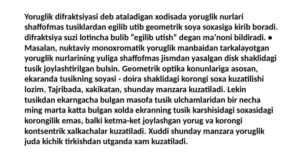 Yoruglik difraktsiyasi