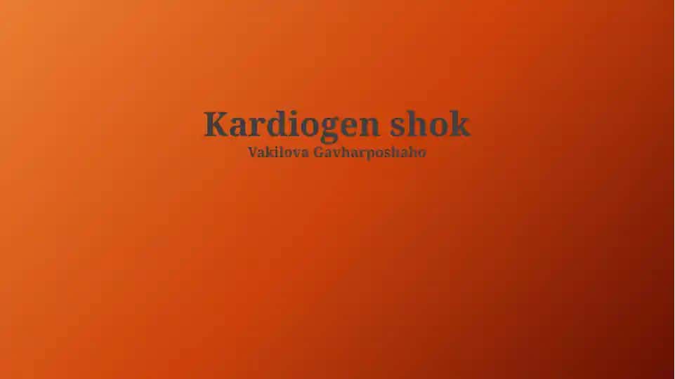 Kardiogen shok
