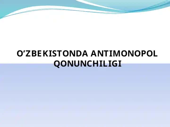 Antimonopol qonunchilik