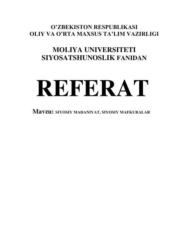 Siyosiy Madaniyat, Siyosiy Mafkuralar