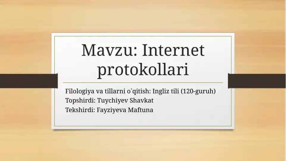 Internet protokollari
