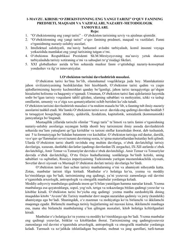 "O‘zbekistonning eng yangi tarixi"