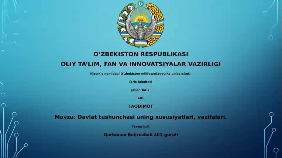 Davlat tushunchasi