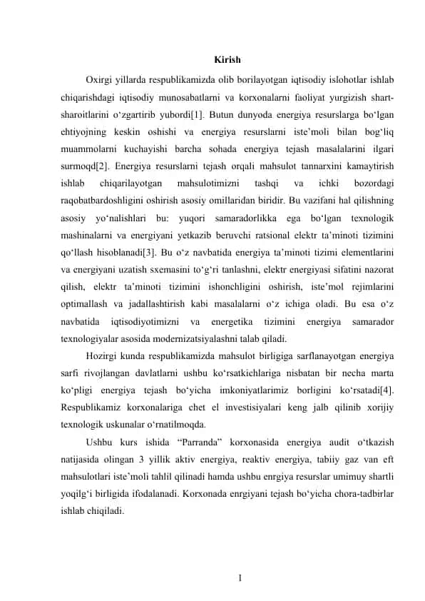 Energiya tejash texnologiyalari va energiya samaradorligi