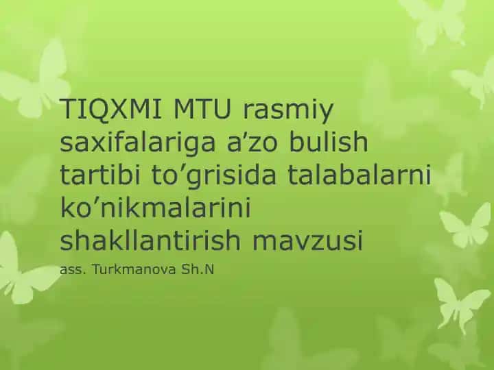 TIQXMI MTU vebsayti