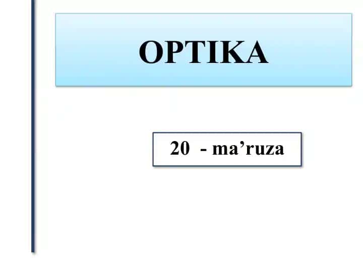 OPTIKA
