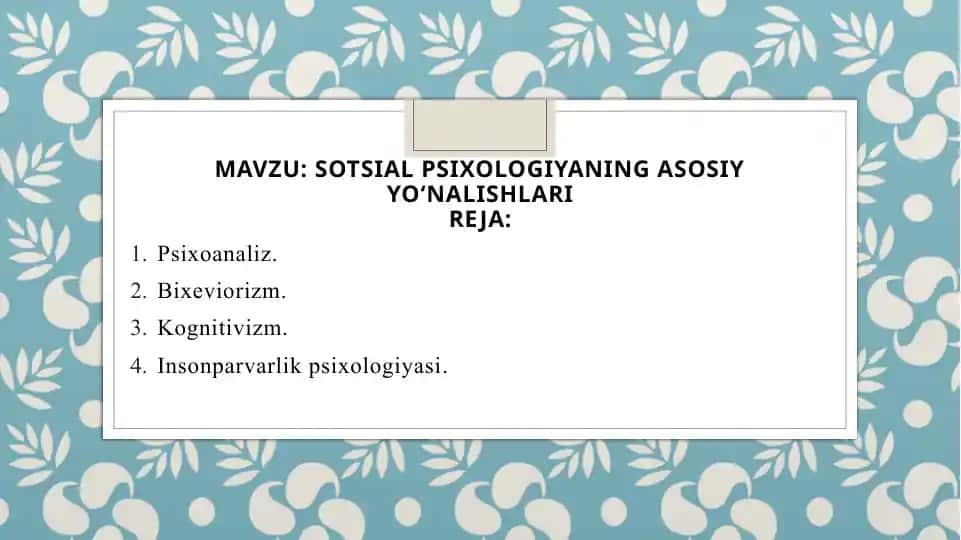 Sotsial psixologiyada psixoanaliz