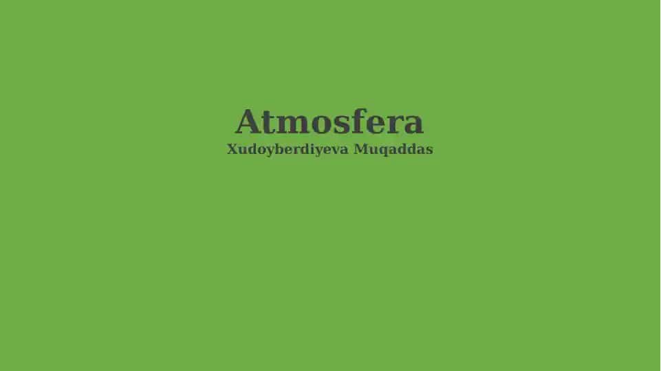 Atmosfera