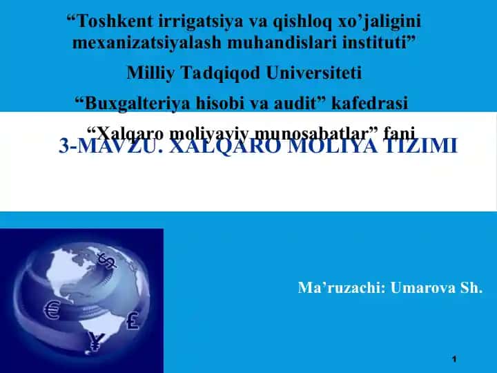 Xalqaro moliya tizimi