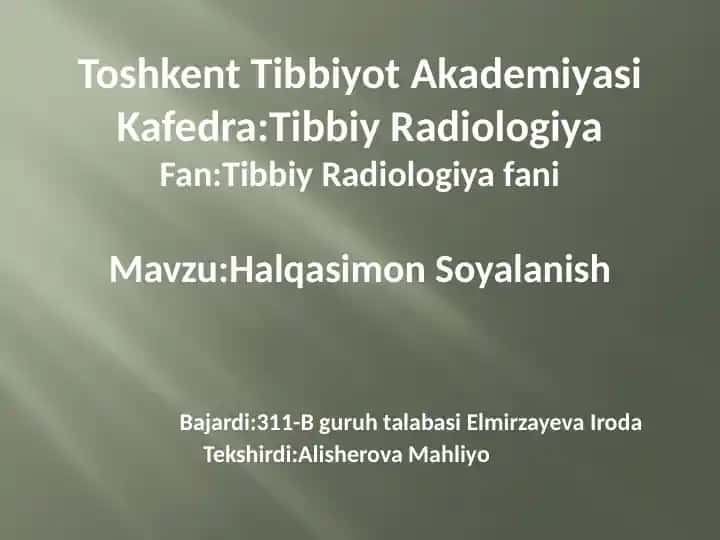 Halqasimon Soyalanish