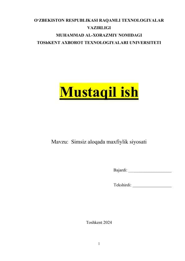 Simsiz aloqada maxfiylik siyosati