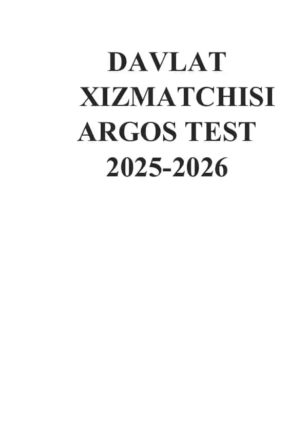ARGOS TEST 2025-2026
