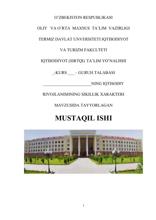 Iqtisodiy rivojlanishning sikillik xarakteri