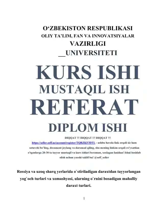 Tayyorlanmagan daraxtlar haqida tahlil