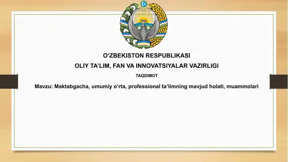 Maktabgacha ta'lim muammolari