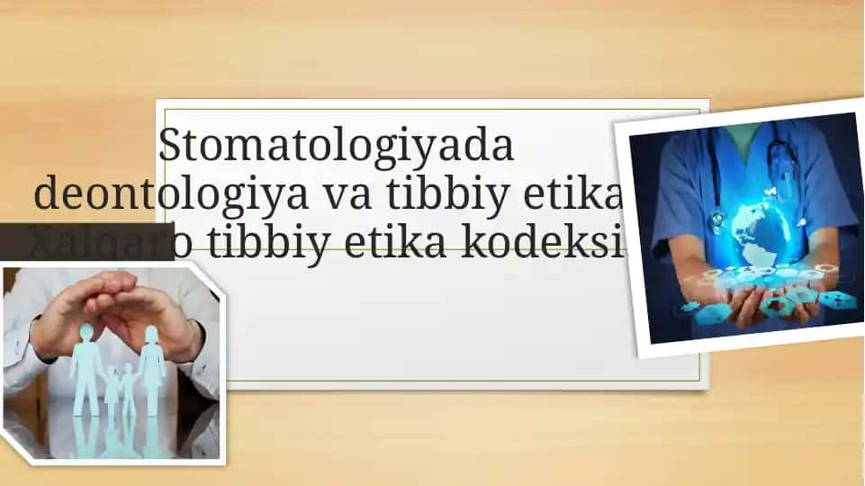 Stomatologiya Deontologiyasi va Tibbiyetikasi