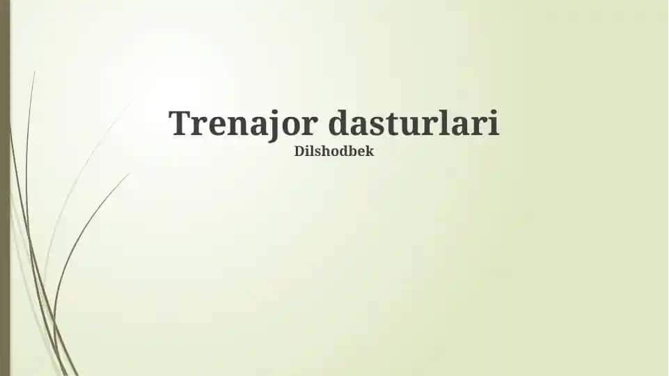 Simulyator Dasturlari