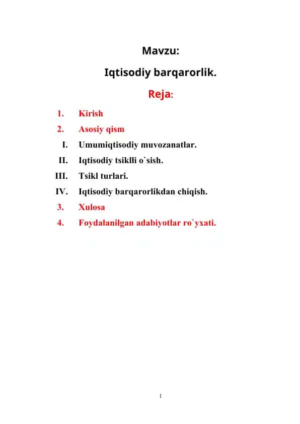Iqtisodiy barqarorlik