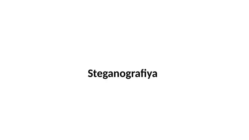 Steganografiya
