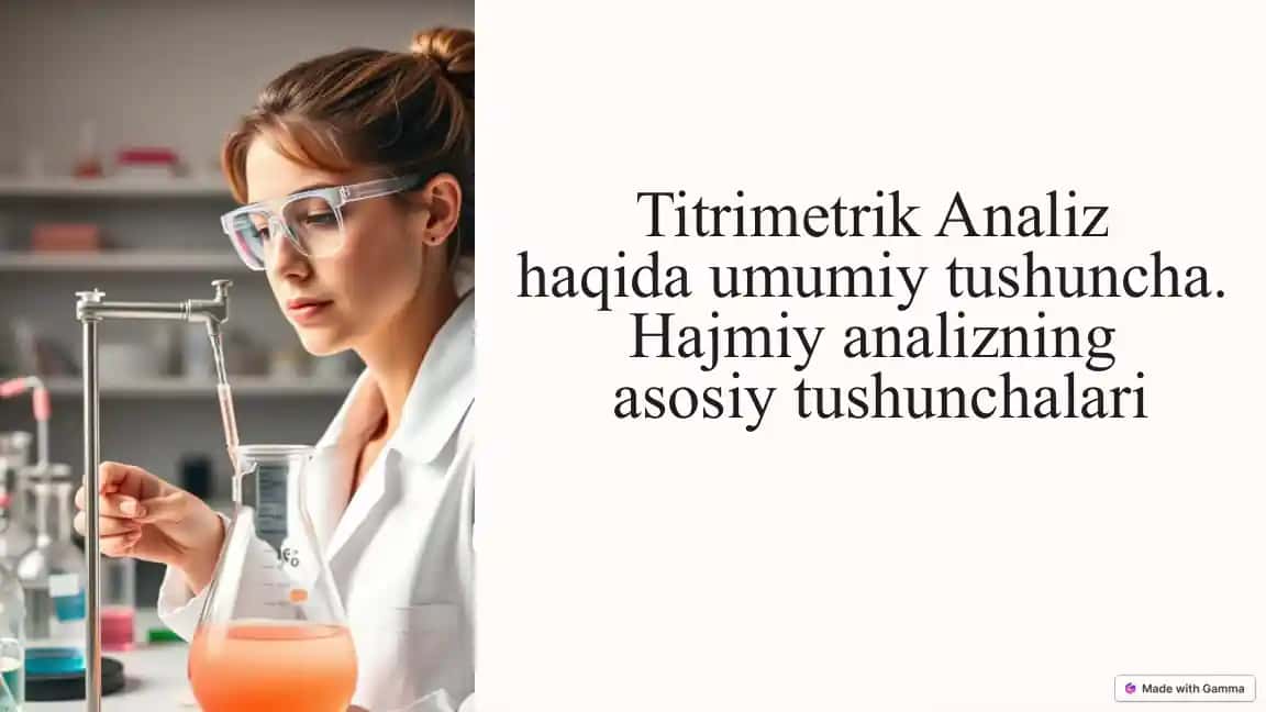 Titrimetrik Analiz