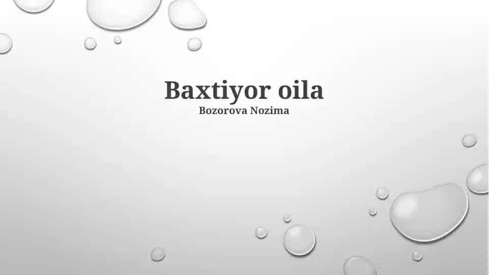 Baxtiyor oila