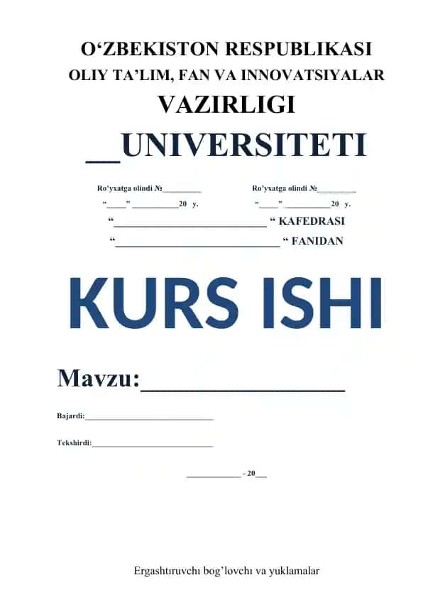 Kurs ishi “Ergashtiruvchi bog’lovchi va yuklamalar”