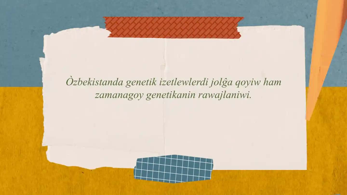 Genetika va Zamanagoy Biologiya Tavsifi
