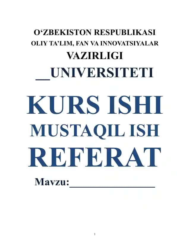 German tili haqida mustaqil ish