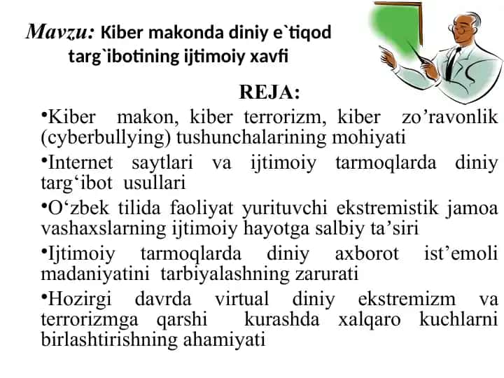 Kiberda diniy e`tiqod targ`ibotining ijtimoiy xavfi