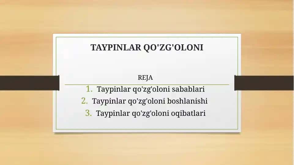 Taypinlar Qo'zg'oloni