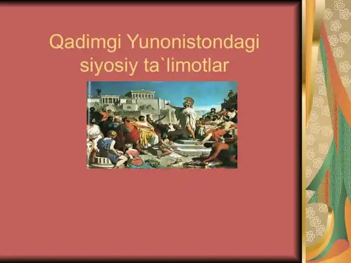 Qadimgi Yunoniston siyosiy va huquqiy ta'limotlari