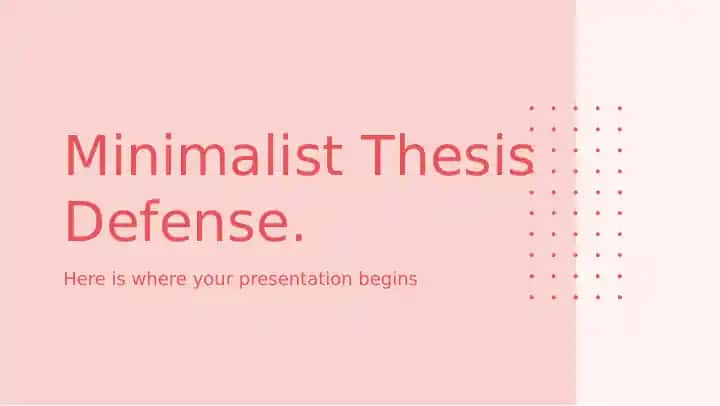 Minimalist Thesis Defense