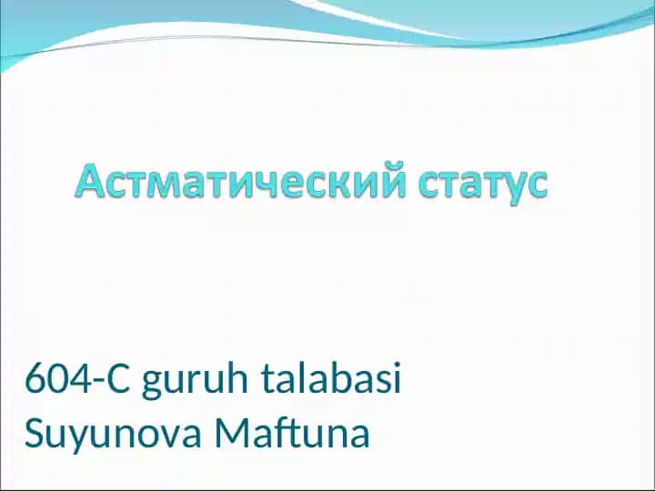 Astmatik status (Status astmaticus)