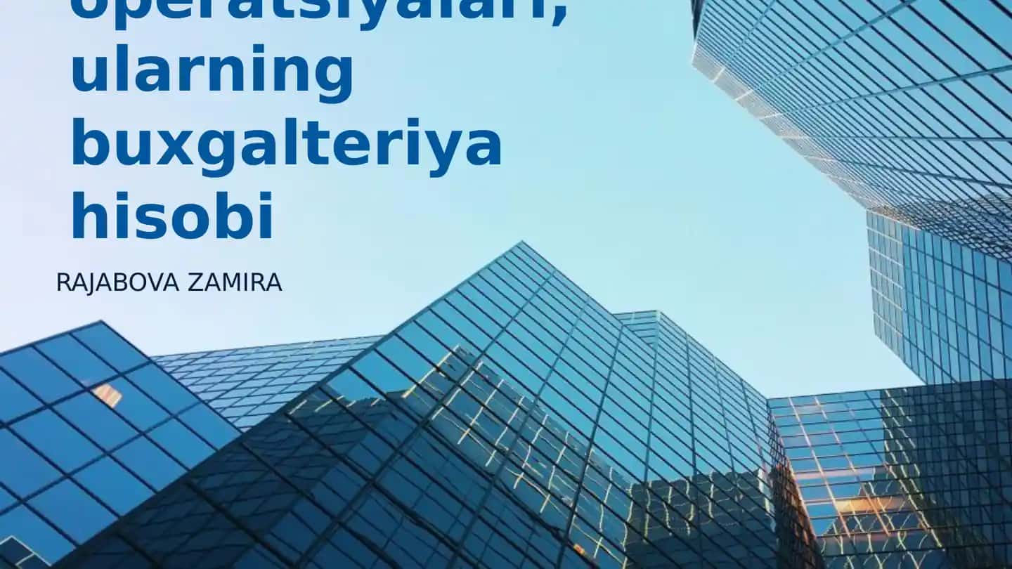 Depozit Operatsiyalari
