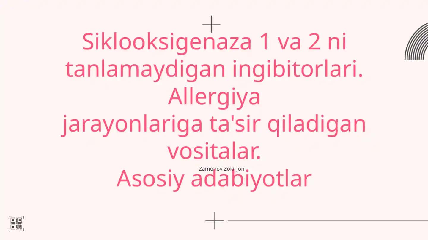 Siklooksigenaza 1 va 2 ni tanlamaydigan ingibitorlari