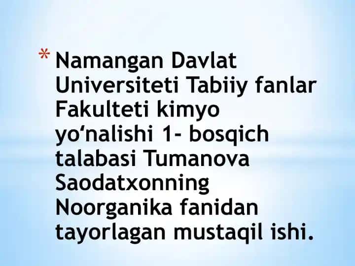 Kimyoyoʻnalishi bosqichi