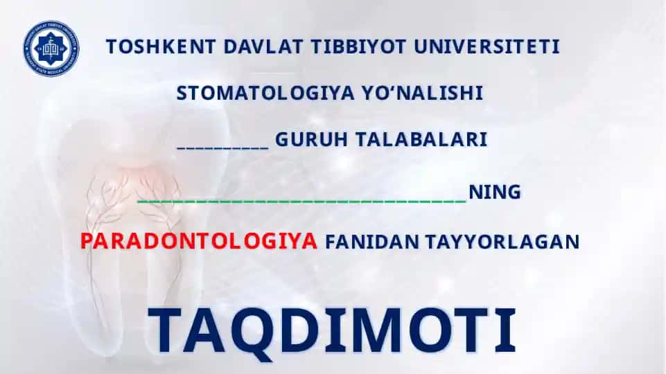 Parodontologiya VA Parodontoz