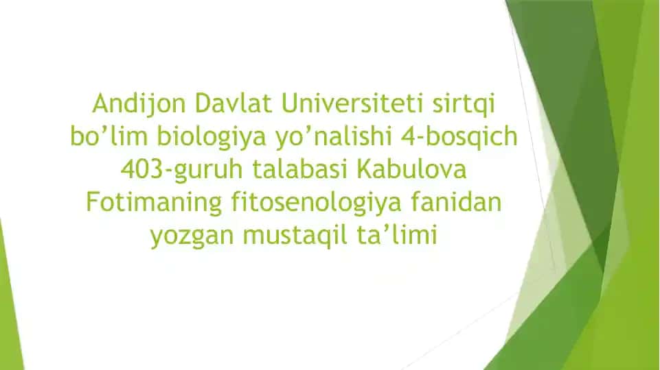 Biologiya yo'nalishi