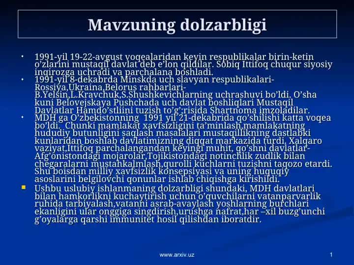 Mustaqil Davlatlar Hamdo’stliini tuzish Shartnomasi