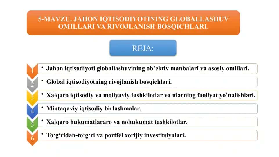 Globallashuv jarayoni