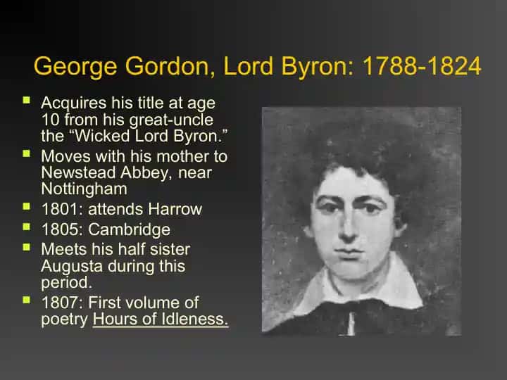 George Gordon, Lord Byron: 1788-1824