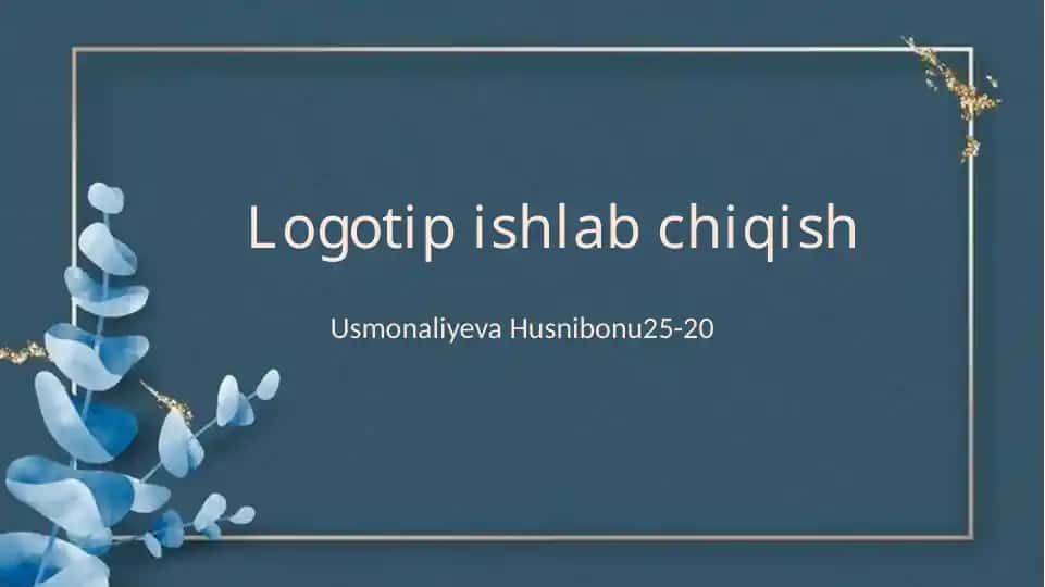 Logotipishlabchiqish
