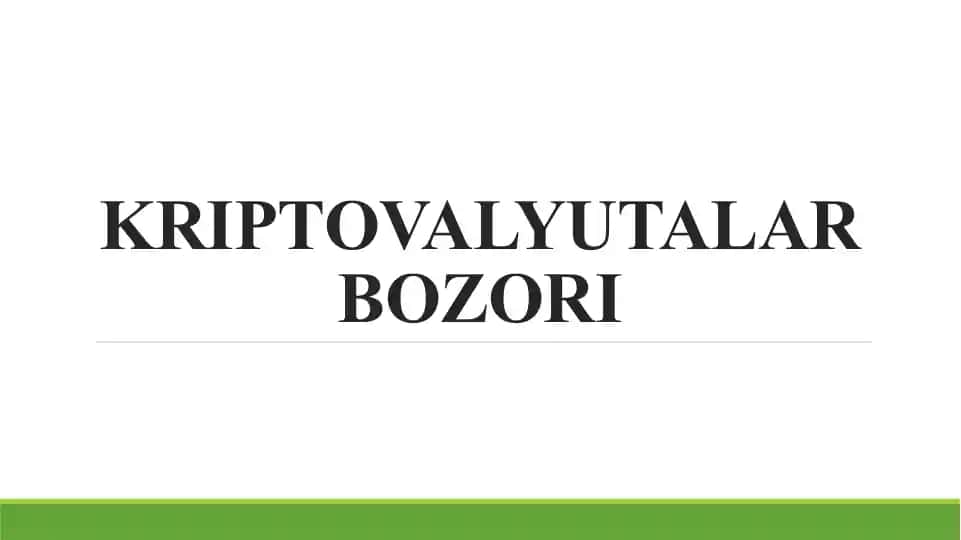 Kriptovalyutalar bozori