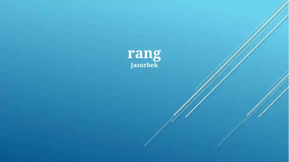 Ranglarning psixologik ta'siri